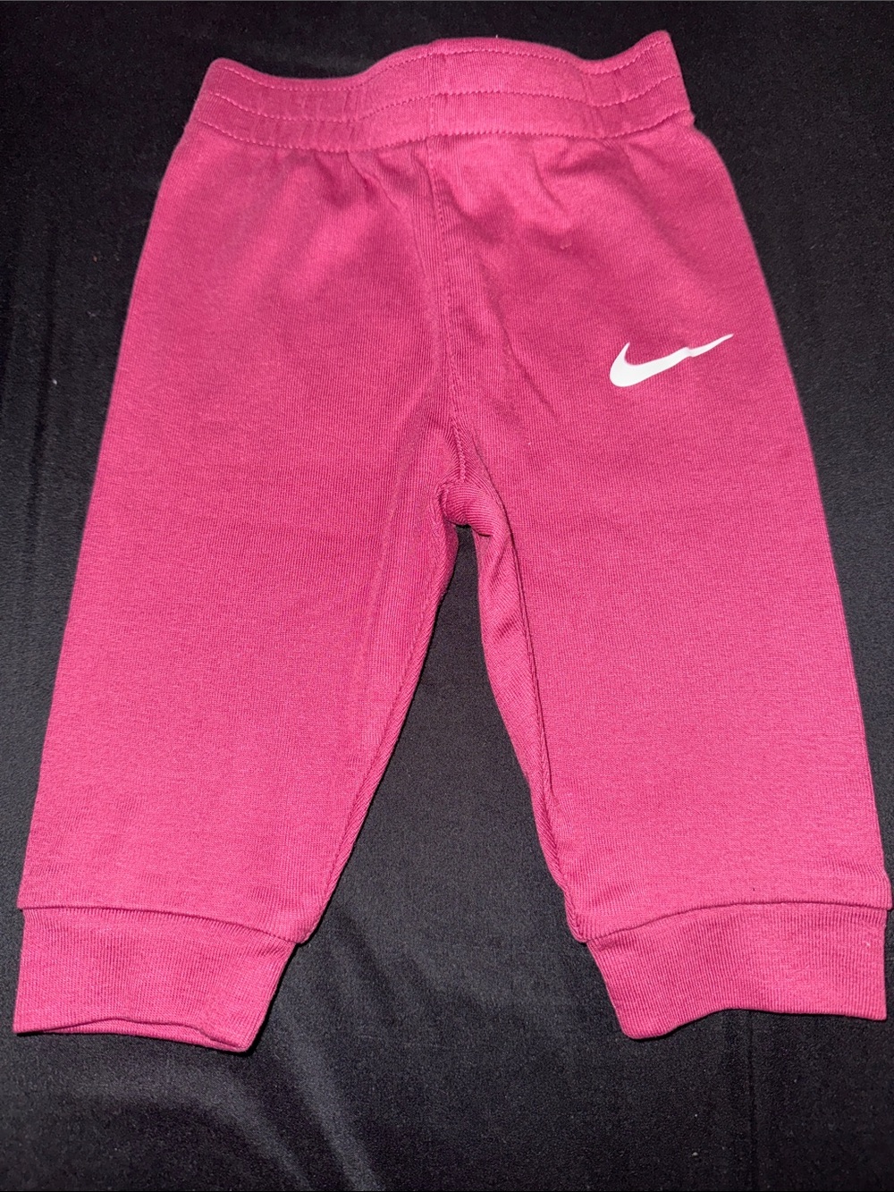 Nike Kids Fuchsia Jogger Sweatpants with White Swoosh